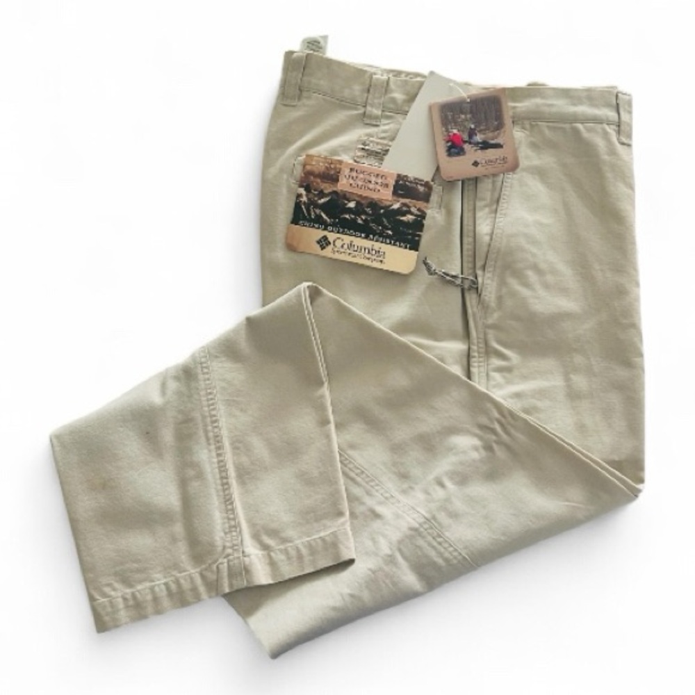 NWT Columbia Outdoor Rugged Men's Tan Chinos | Size 36/30 | 100% Cotton New